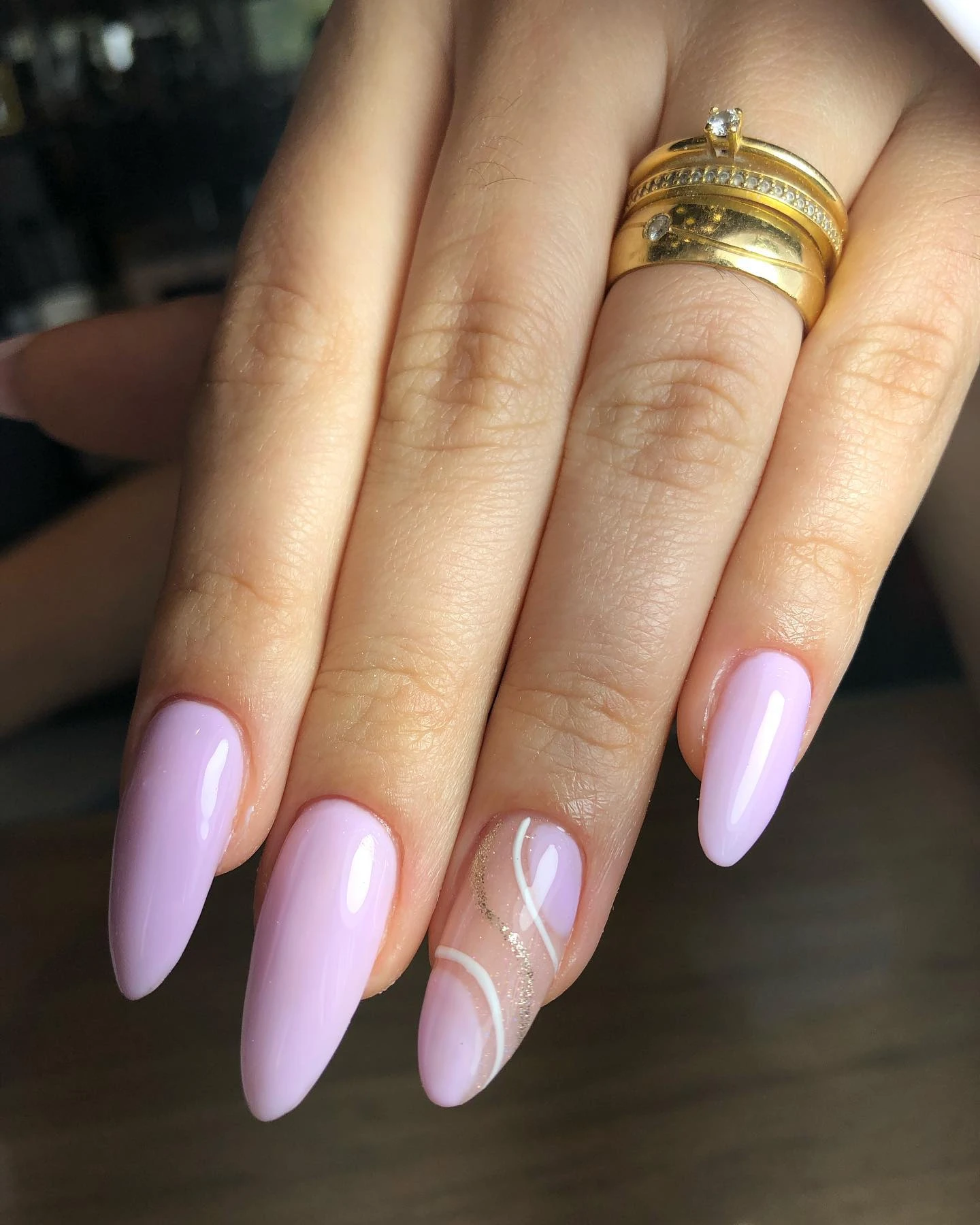 Esmaltação em gel com brilho